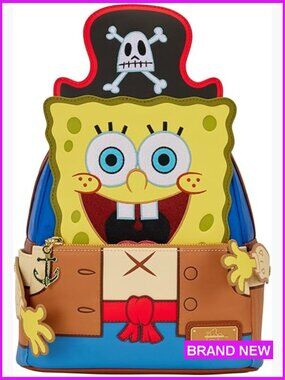 Spongebob Squarepants Pirate Cosplay Mini Backpack Lightweight Casual Daypack